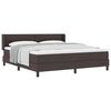 vidaXL Lit &agrave; ressorts avec t&ecirc;te de lit Marron fonc&eacute; 200 x 180 cm tissu