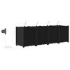 vidaXL Cache-pot de jardin 4 pcs Noir 160 x 40 x 53 cm Acier