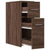 vidaXL Armoire de salle de bain &eacute;troite avec roulettes ch&ecirc;ne marron