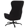 vidaXL Chaise de relaxation avec tabouret Noir Similicuir