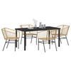 vidaXL Ensemble de salle &agrave; manger pour jardin 5 pcs Marron polyrotin