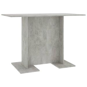 vidaXL Table de salle &agrave; manger Gris b&eacute;ton 110 x 60 x 75 cm Agglom&eacute;r&eacute;