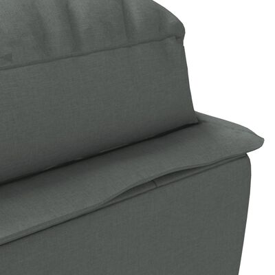 vidaXL Chaise longue avec coussins gris foncé tissu