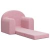vidaXL Canap&eacute;-lit pour enfants Rose Peluche douce