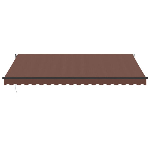vidaXL Auvent r&eacute;tractable automatique avec LED marron 450x350 cm