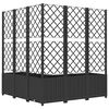 vidaXL Jardini&egrave;re avec treillis Noir 120x120x136 cm PP