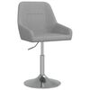 vidaXL Chaises pivotantes &agrave; manger lot de 2 Gris clair Tissu