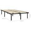 vidaXL Cadre de lit sans matelas noir m&eacute;tal 140x200 cm