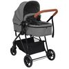 vidaXL Poussette pour bébé 2-en-1 Gris clair et noir Acier