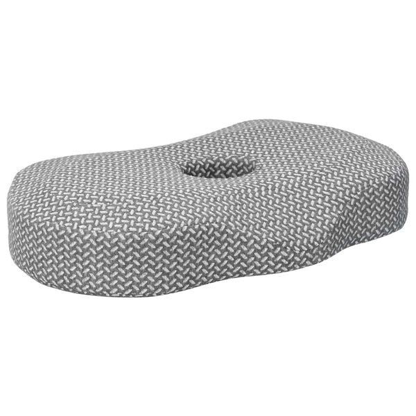 vidaXL Coussin pour le cou Couleur unie Gris 53 x 34,5 x 10,5 cm