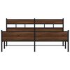 vidaXL Cadre de lit en m&eacute;tal sans matelas ch&ecirc;ne marron 183x213 cm
