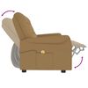 vidaXL Fauteuil de massage inclinable 3 places taupe tissu microfibre