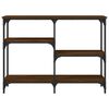 vidaXL Table console ch&ecirc;ne marron 102x29x75 cm bois d'ing&eacute;nierie