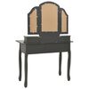 vidaXL Ensemble de coiffeuse avec tabouret Gris 100x40x146cm Paulownia