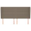 vidaXL T&ecirc;te de lit avec oreilles Taupe 183x23x118/128 cm Tissu