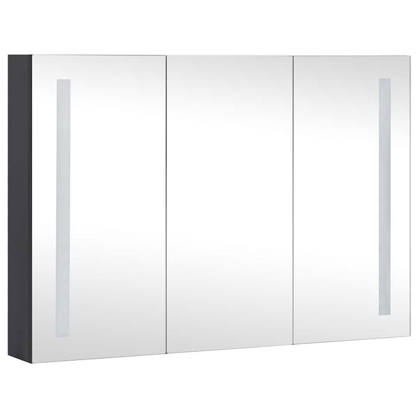 vidaXL Armoire de salle de bain &agrave; miroir LED 89x14x62 cm
