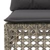 vidaXL Salon de jardin 5 pcs avec coussins gris r&eacute;sine tress&eacute;e
