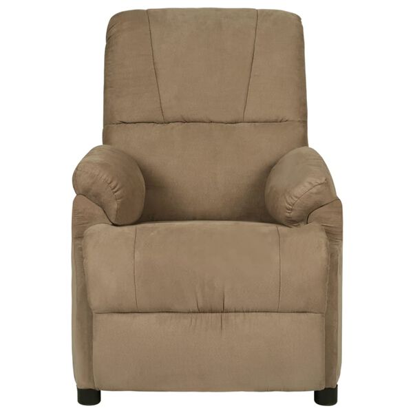 vidaXL Fauteuil inclinable taupe tissu microfibre