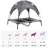 vidaXL Lit pour chien avec auvent anthracite tissu Oxford et acier