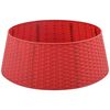 vidaXL Jupe de sapin de No&euml;l Rond Rouge &Oslash; 65 x 23 cm Plastique
