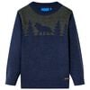 Pull-over tricot&eacute; pour enfants bleu marine 116