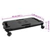 vidaXL Chariots de transport 3 pcs noir polypropyl&egrave;ne 200 kg