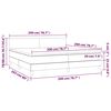 vidaXL Sommier &agrave; lattes de lit avec matelas LED Bleu fonc&eacute; 200x200 cm
