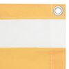 vidaXL &Eacute;cran de balcon Blanc et jaune 75x400 cm Tissu Oxford