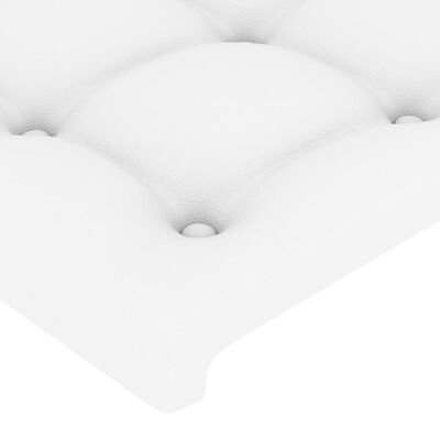 vidaXL Tête de lit avec oreilles Blanc 183x23x78/88 cm Similicuir