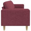 vidaXL Canap&eacute; de salon Bordeaux 250 x 77 x 76 cm Polyester