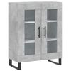 vidaXL Buffet haut Gris b&eacute;ton 69,5x34x180 cm Bois d'ing&eacute;nierie