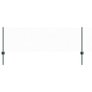 vidaXL Cl&ocirc;ture hexagonale avec poteau 25 x 0,6 m Vert Maille