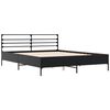 vidaXL Cadre de lit sans matelas noir 150x200 cm