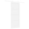 vidaXL Porte coulissante Blanc 83 x 211 cm Pin massif