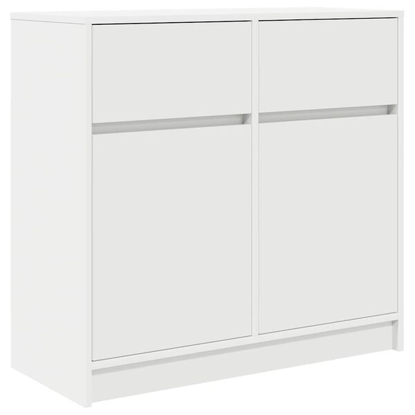 vidaXL Buffet avec tiroir blanc 80x34x76 cm bois d'ing&eacute;nierie