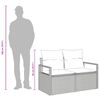 vidaXL Canap&eacute; de jardin avec coussin 120 x 62 x 69 cm polyrotin