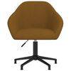 vidaXL Chaises pivotantes &agrave; manger lot de 2 marron velours