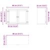 vidaXL Armoire avec &eacute;tag&egrave;re avec porte Miel 60 x 32 x 40 cm Pin massif