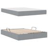 vidaXL Lit avec rangement et matelas Gris clair 140 x 190 cm Polyester