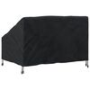vidaXL Housse de banc de jardin Noir 130 x 95 x 40 / 80 cm Tissu 600D