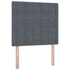 vidaXL Lit avec rangement et LED Gris fonc&eacute; 90 x 190 cm Velours