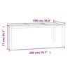 vidaXL Ensemble &agrave; manger de jardin 9 pcs Bois de teck solide