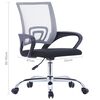 vidaXL Chaise de bureau avec dossier en maille Gris Tissu