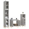 vidaXL Ensemble de meubles de salle de bain 3 pcs Sonoma gris