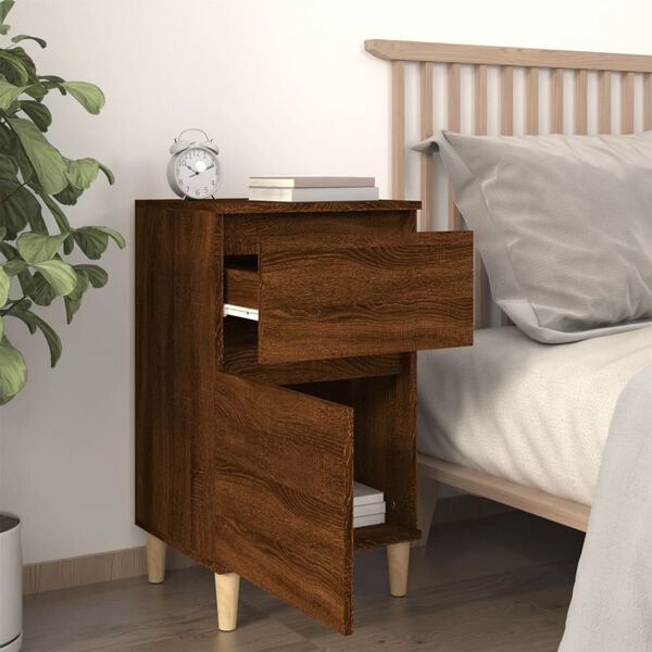 vidaXL Table de chevet ch&ecirc;ne marron 40x35x70 cm