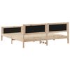 vidaXL Cadre de lit Marron et taupe 200 x 200 cm Bois massif en pin