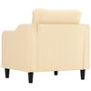 vidaXL Fauteuil Cr&egrave;me 60 cm Tissu