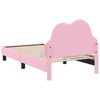 vidaXL Cadre de lit avec t&ecirc;te de lit Rose 80 x 160 cm PU