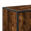 vidaXL Meuble TV chêne fumé 80x34,5x40 cm bois d'ingénierie et métal