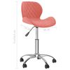 vidaXL Chaises &agrave; manger pivotantes lot de 4 Rose Velours